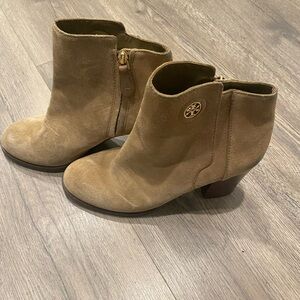 Tory Burch Brown Suede Ankle Booties
